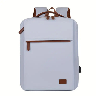 Backpack Oxford Cloth Business Computer Bag With Large Capacity, Strong And Wearable Student School Bag, Solid Color And Versatile Travel Backpack