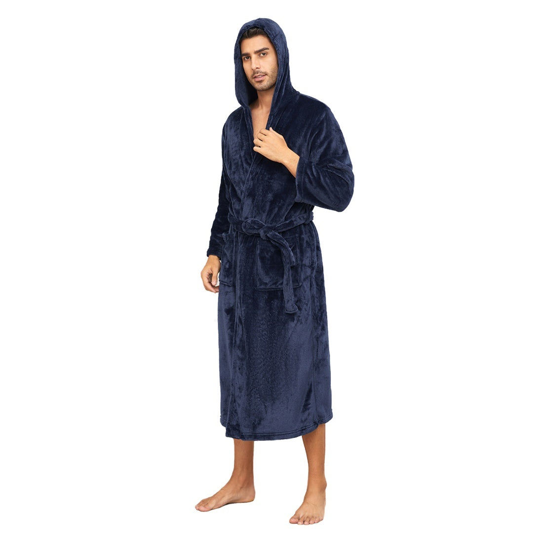 RONGTAI Ladies Long Fleece Bathrobe