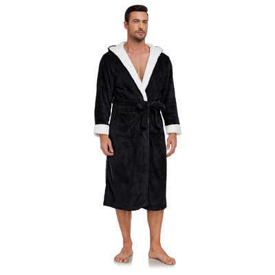 RONGTAI Ladies Long Fleece Bathrobe