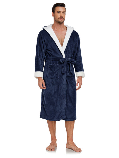 RONGTAI Ladies Long Fleece Bathrobe