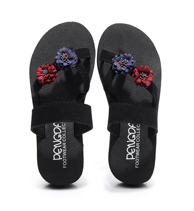 Las nuevas estudiantes de verano usan chanclas