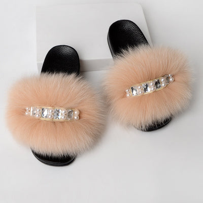 Pantuflas de lana sencillas y modernas para mujer