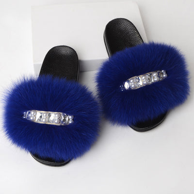 Pantuflas de lana sencillas y modernas para mujer