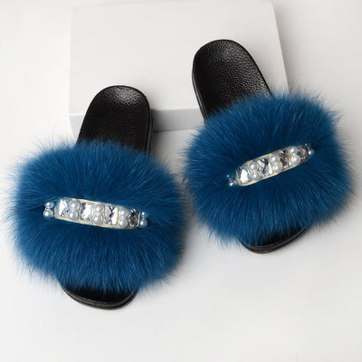 Pantuflas de lana sencillas y modernas para mujer
