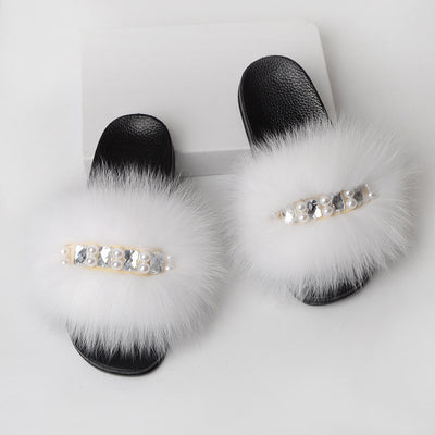 Pantuflas de lana sencillas y modernas para mujer