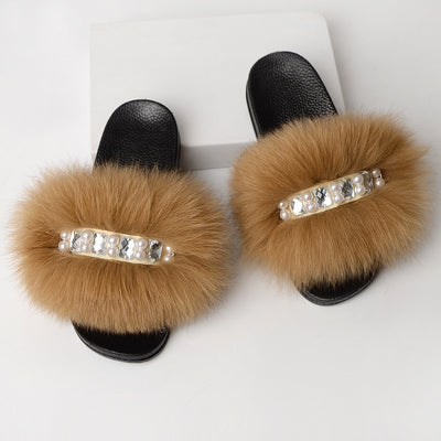 Pantuflas de lana sencillas y modernas para mujer
