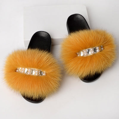 Pantuflas de lana sencillas y modernas para mujer
