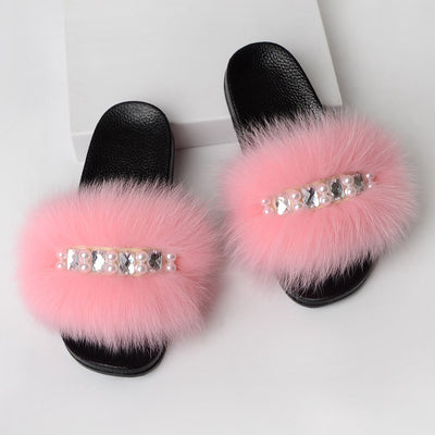 Pantuflas de lana sencillas y modernas para mujer