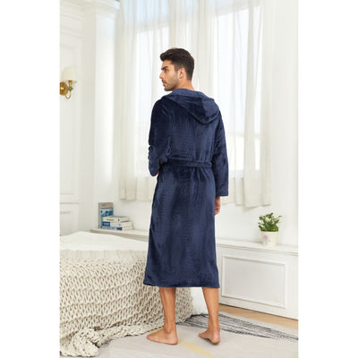 RONGTAI Ladies Long Fleece Bathrobe