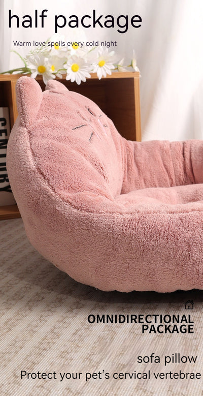 Cama para mascotas de dibujos animados, grande y pequeña, de tendencia, para perros y gatos.