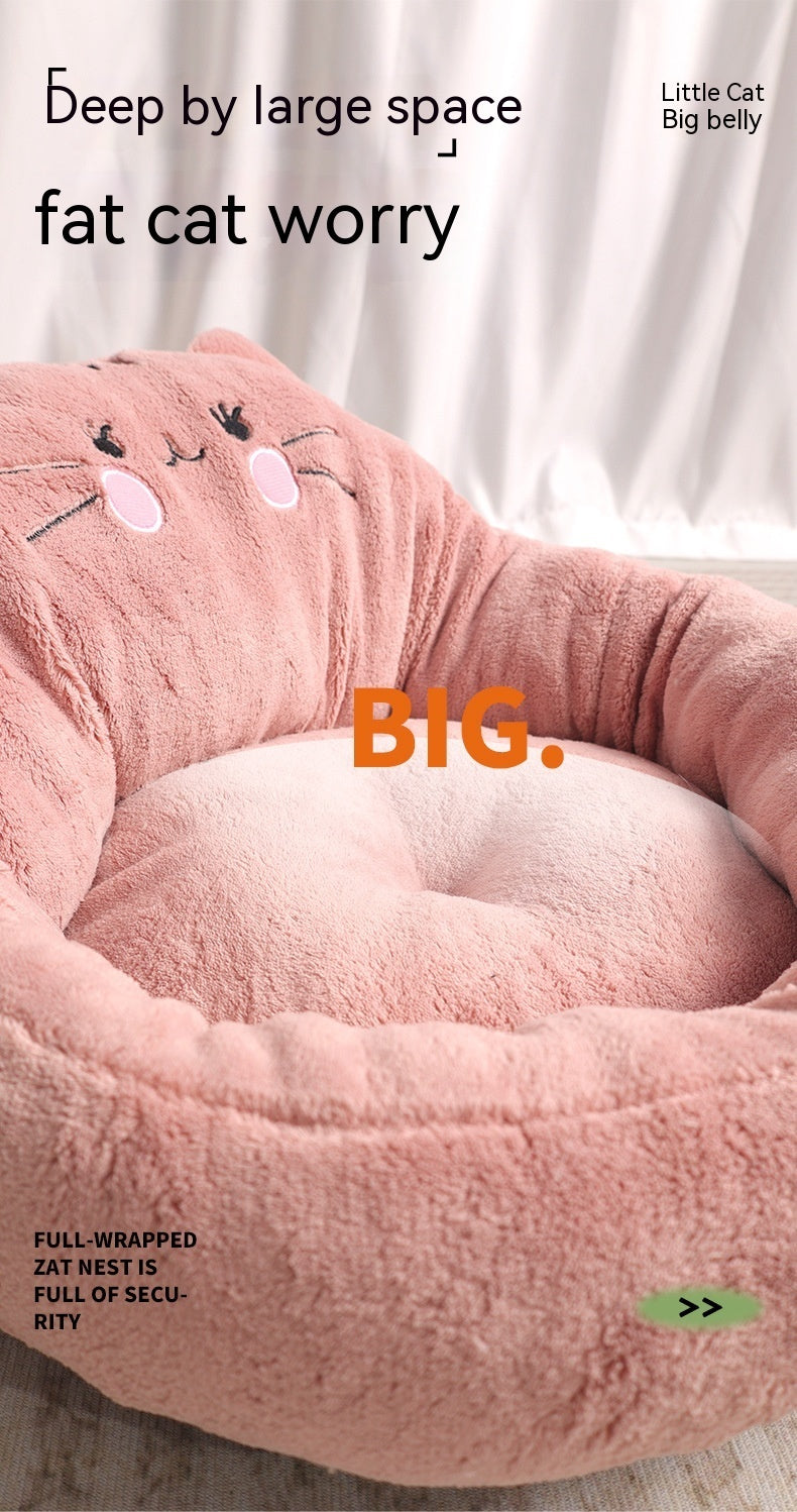 Cama para mascotas de dibujos animados, grande y pequeña, de tendencia, para perros y gatos.