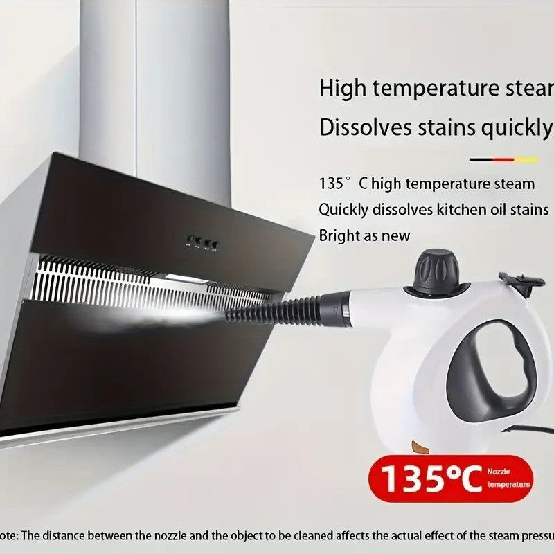 Handheld Multi-Surface Pressurized Steam Cleaner With 12 Accessories, Multi-Purpose Steam Generator For Household Water Tank, Natural Steam Cleaning, Yellow