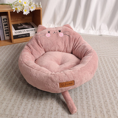 Cama para mascotas de dibujos animados, grande y pequeña, de tendencia, para perros y gatos.