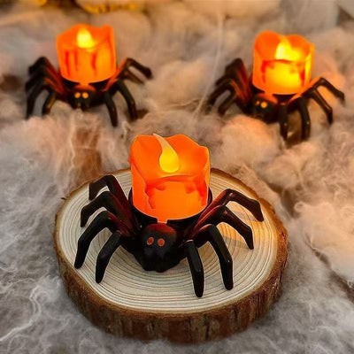 Halloween Pumpkin Spider Candle Light Decoration Props
