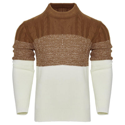 Men's Knitted Sweater Fashion Long-sleeved Pullover Tops Fall And Winter Clothing