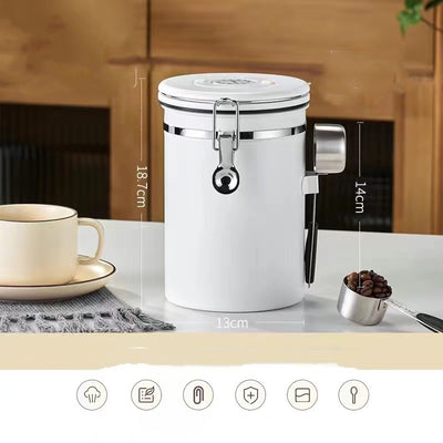 304 Food Grade Moisture-proof Sealed Tank Exhaust Coffee Bean Storage Tank