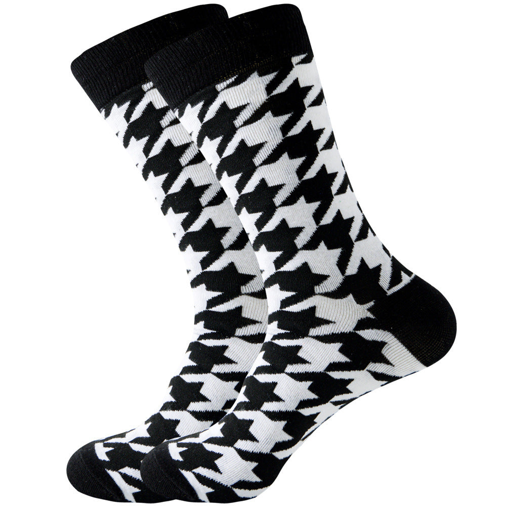 Tierische Socken in der Mitte der Wade Geometrische Herrensocken Tide