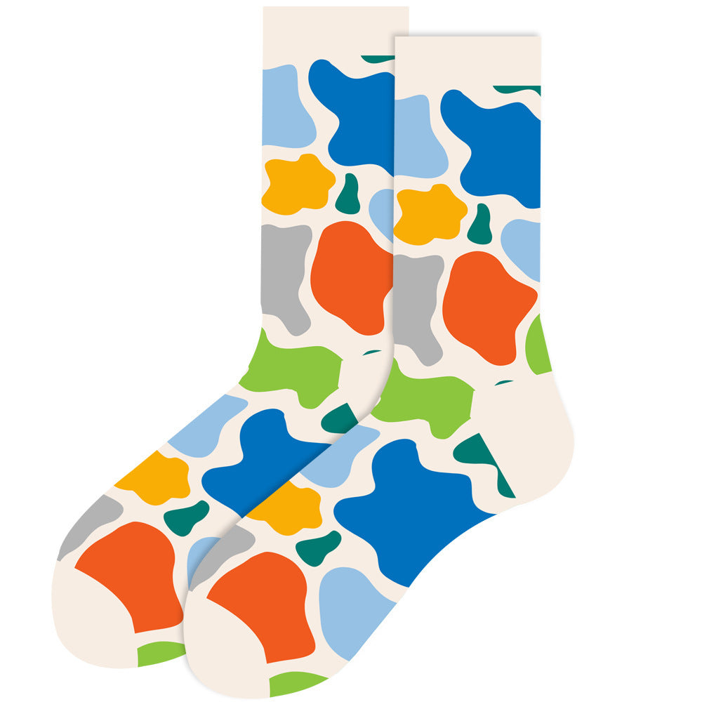 Tierische Socken in der Mitte der Wade Geometrische Herrensocken Tide