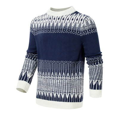 Men's Knitted Sweater Fashion Long-sleeved Pullover Tops Fall And Winter Clothing