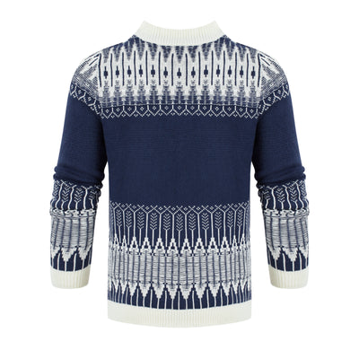 Men's Knitted Sweater Fashion Long-sleeved Pullover Tops Fall And Winter Clothing