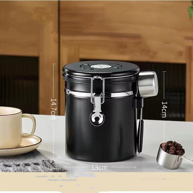 304 Food Grade Moisture-proof Sealed Tank Exhaust Coffee Bean Storage Tank