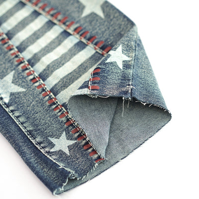 Vintage Star Pattern Jeans Forbidden Platform - Temu