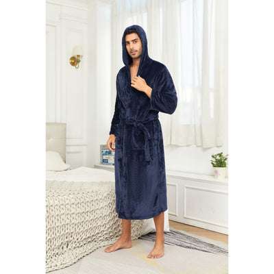 RONGTAI Ladies Long Fleece Bathrobe