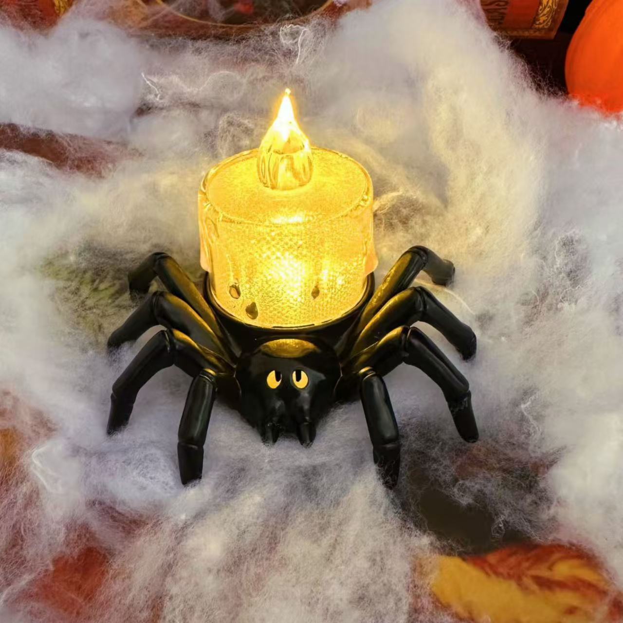 Halloween Pumpkin Spider Candle Light Decoration Props