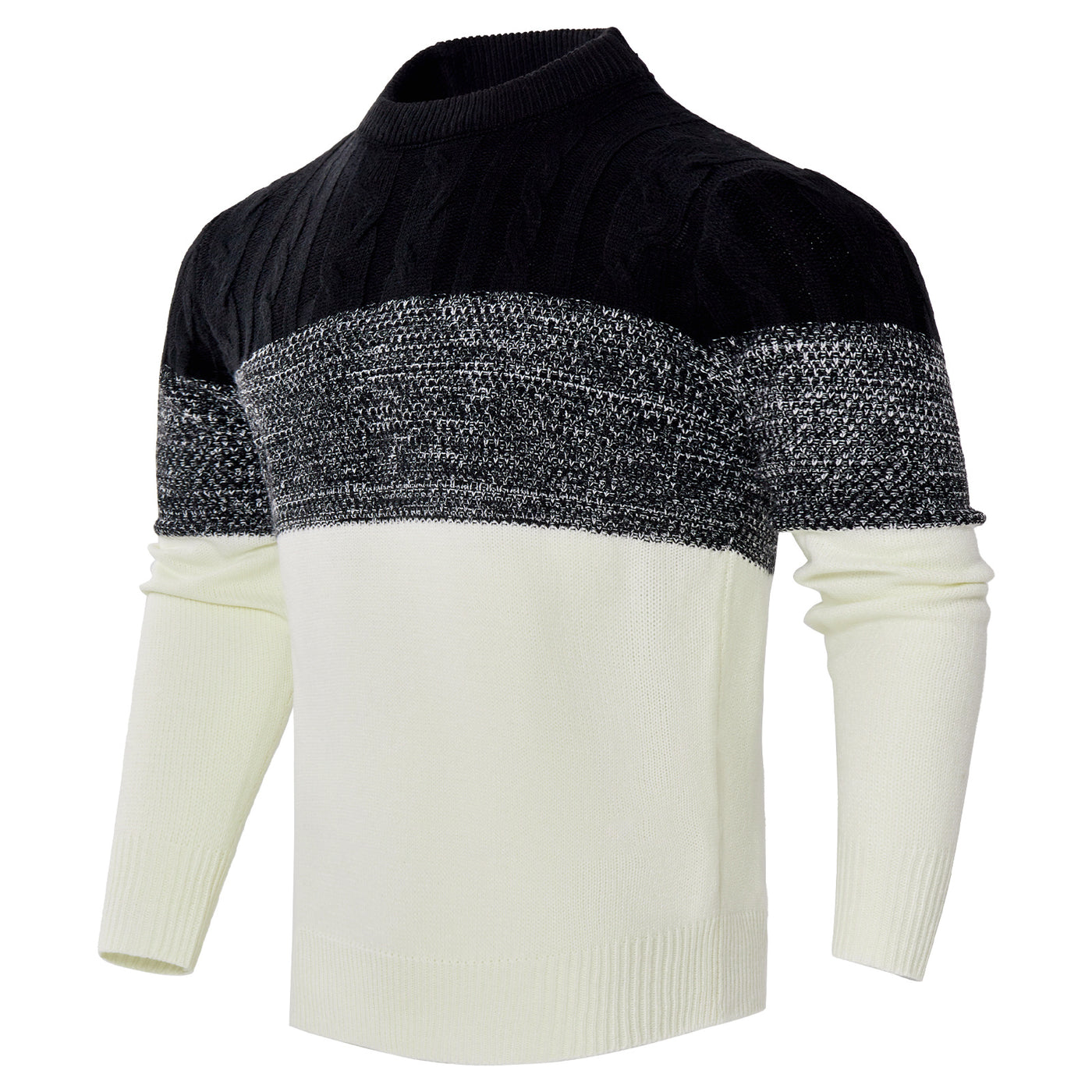 Men's Knitted Sweater Fashion Long-sleeved Pullover Tops Fall And Winter Clothing