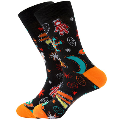 Tierische Socken in der Mitte der Wade Geometrische Herrensocken Tide