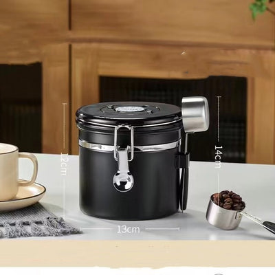 304 Food Grade Moisture-proof Sealed Tank Exhaust Coffee Bean Storage Tank