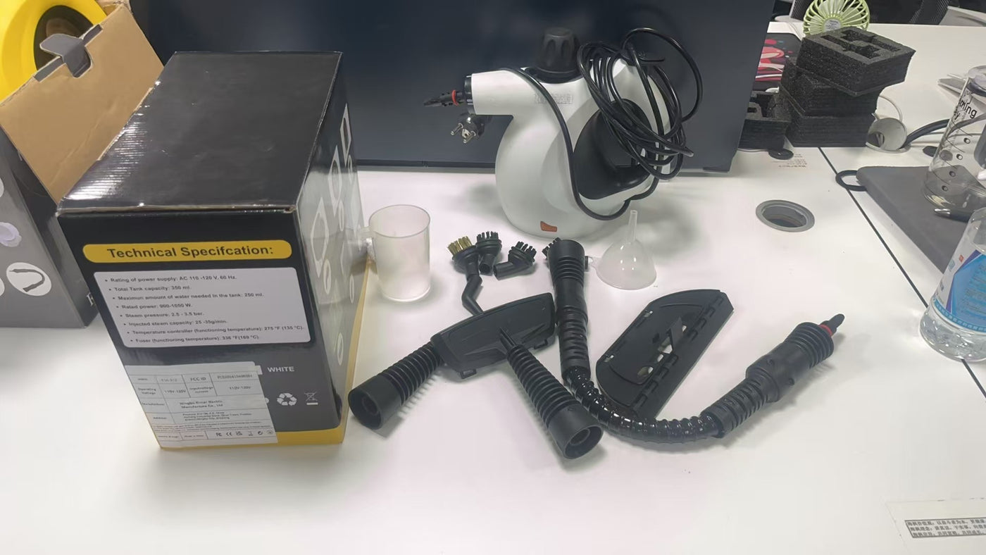 Handheld Multi-Surface Pressurized Steam Cleaner With 12 Accessories, Multi-Purpose Steam Generator For Household Water Tank, Natural Steam Cleaning, Yellow