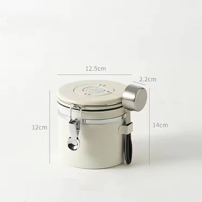 304 Food Grade Moisture-proof Sealed Tank Exhaust Coffee Bean Storage Tank