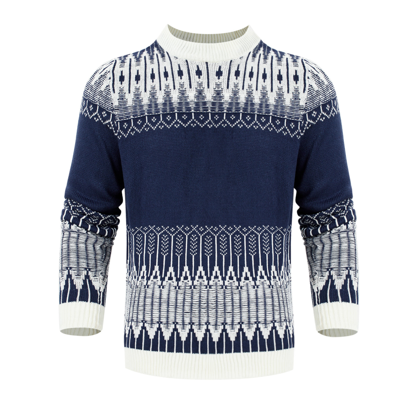 Men's Knitted Sweater Fashion Long-sleeved Pullover Tops Fall And Winter Clothing