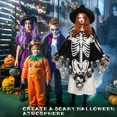 Halloween Lace Poncho Plus Size Halloween Skeleton Cape Day Of The Dead Costumes For Women 59 Inches X 59 Inches -Selling On Amazon Is Prohibited