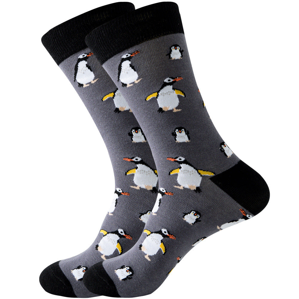 Tierische Socken in der Mitte der Wade Geometrische Herrensocken Tide