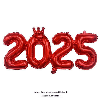 2025 One-piece Digital Crown Balloon