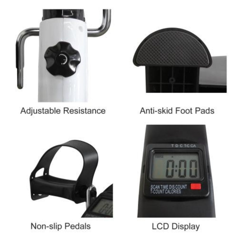 Mini Exercise Bike For Home Rehabilitation Training, With A Maximum Load Of 120 Kg And An Electronic Display And Instep Straps