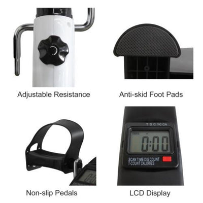 Mini Exercise Bike For Home Rehabilitation Training, With A Maximum Load Of 120 Kg And An Electronic Display And Instep Straps