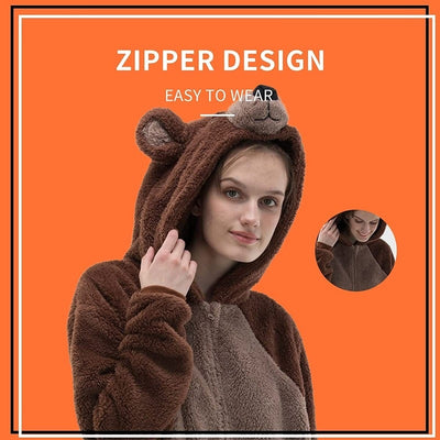 Men And Women Fashion Winter Bear Pajamas