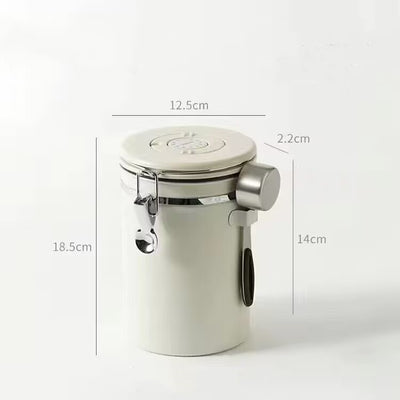 304 Food Grade Moisture-proof Sealed Tank Exhaust Coffee Bean Storage Tank
