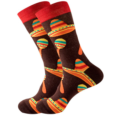 Tierische Socken in der Mitte der Wade Geometrische Herrensocken Tide