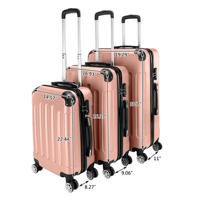 3-in-1 Portable ABS Trolley Case